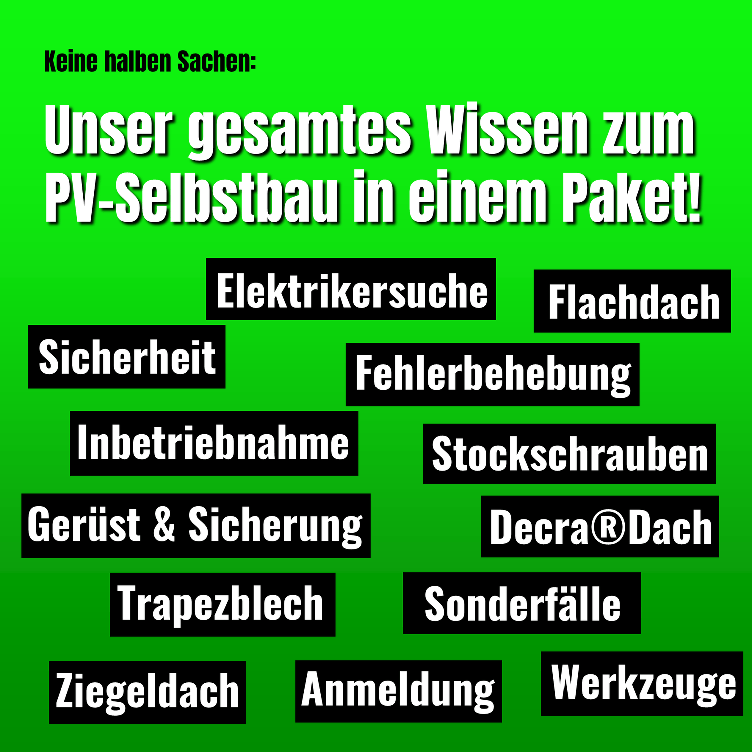 Vollständiges PV-Montage-Paket