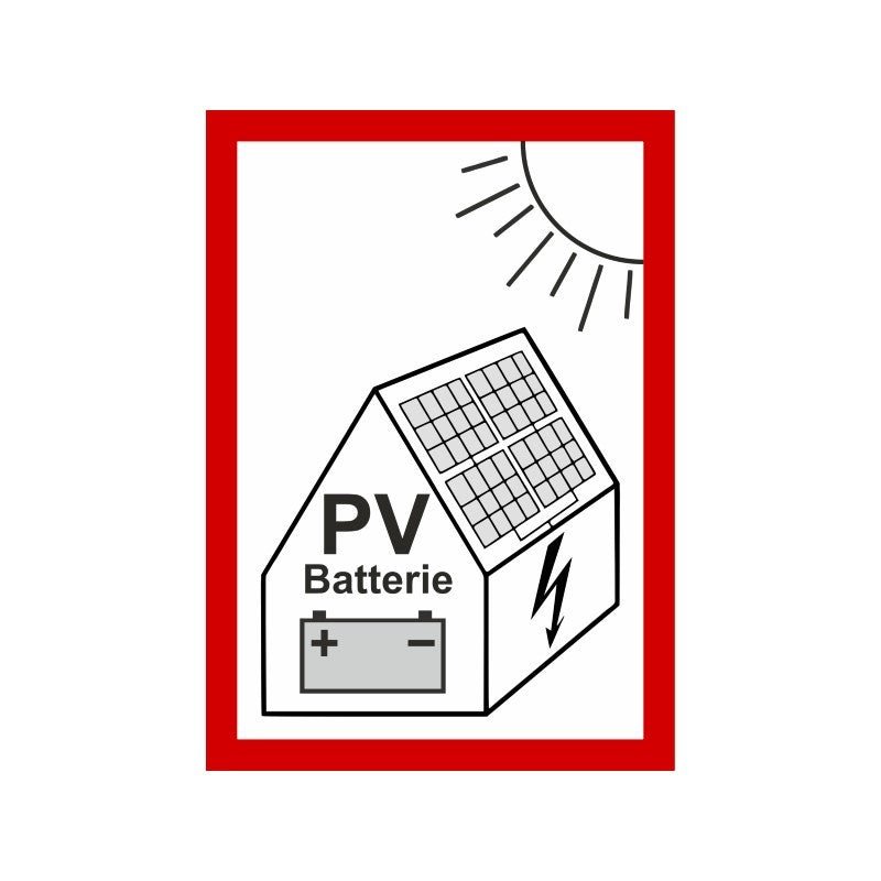 Aufkleber PV-Anlage mit Speicher für den Zählerschrank