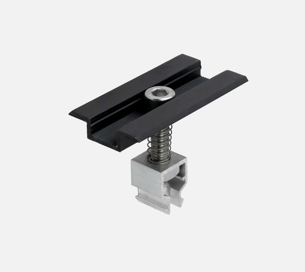 Montageset 2 PV-Module an Doppelstabmattenzaun, senkrechte Montage
